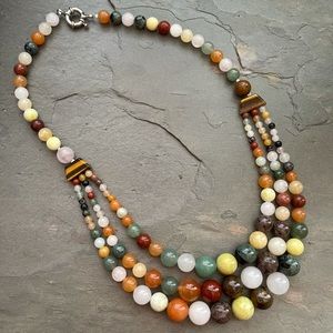 Natural stone necklace